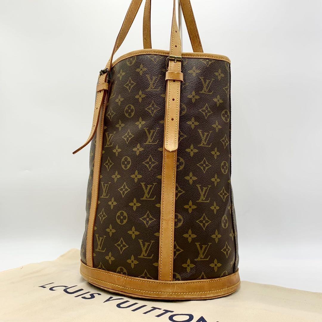 Vintage Louis Vuitton Bucket Bag GM Brown Canvas
