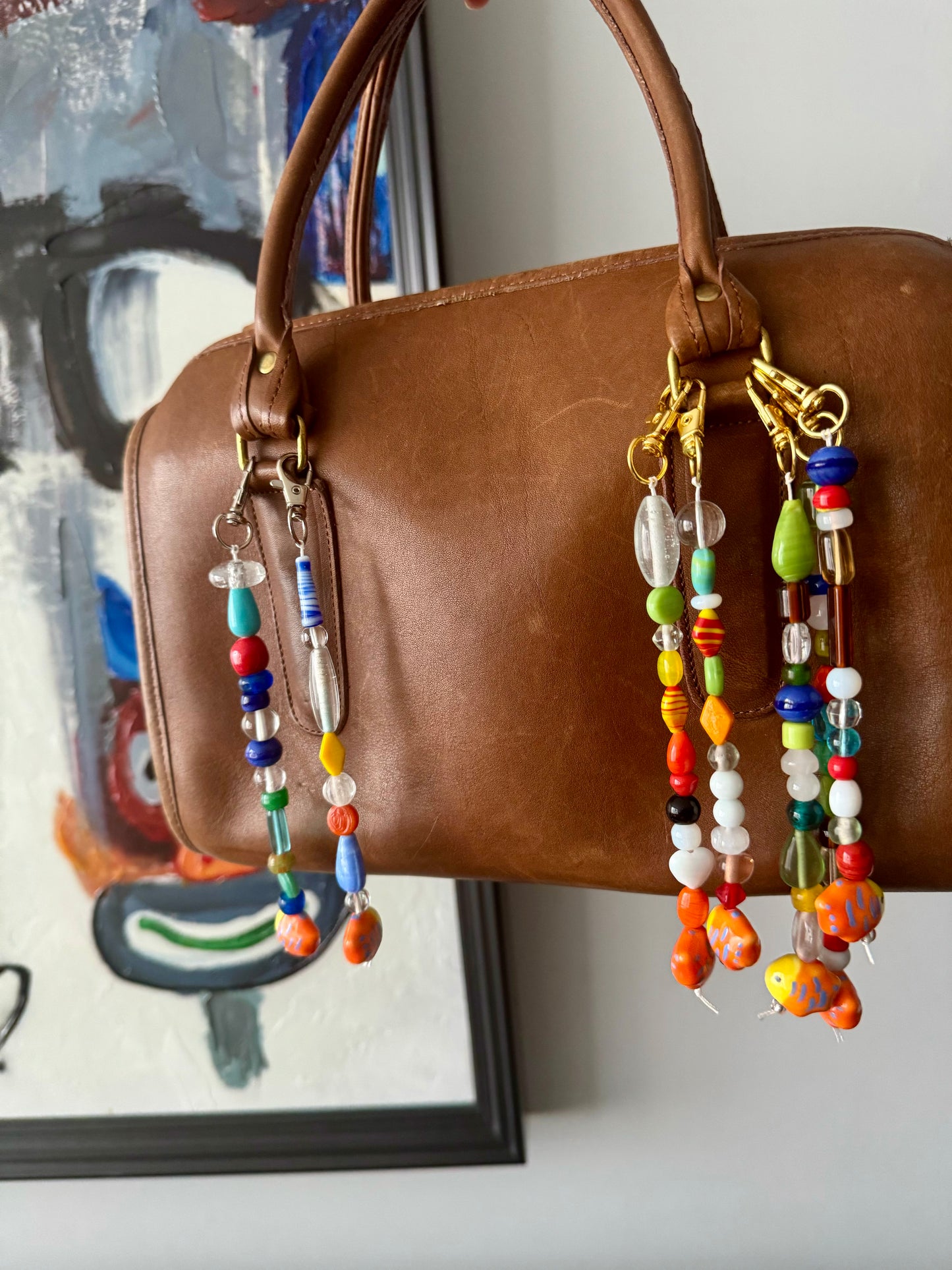 Ceramic Fish Glass Bag Charm