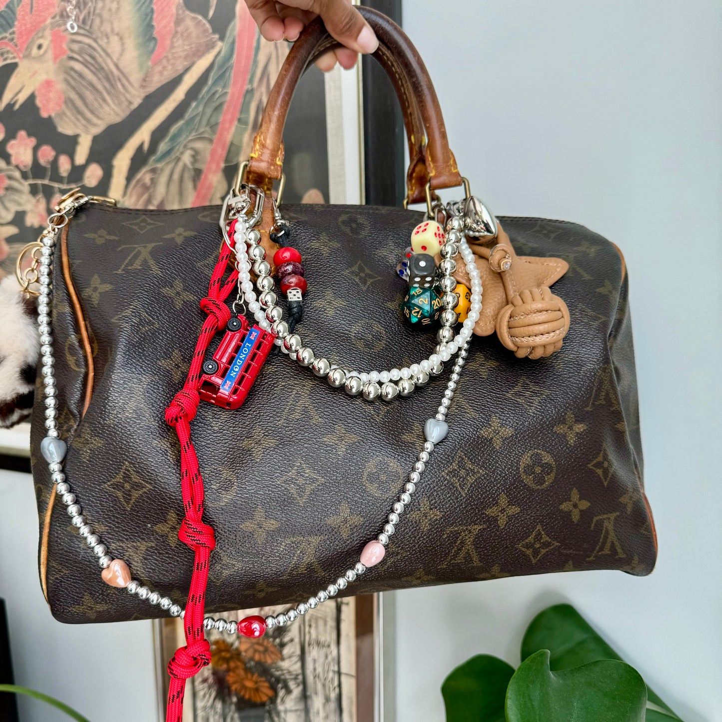 Customized Vintage Louis Vuitton Speedy 30 - Silver Bead Edition