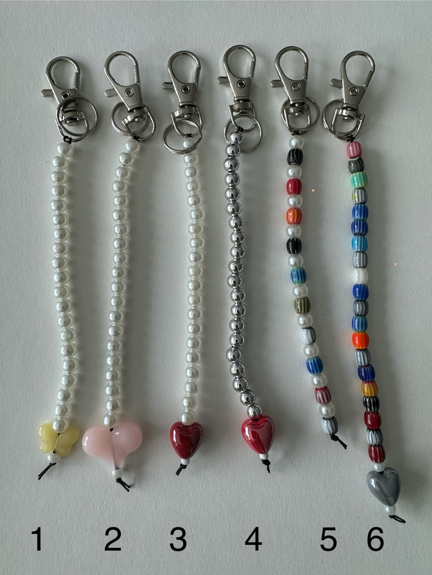 Silver and Pearl Bag Charms
