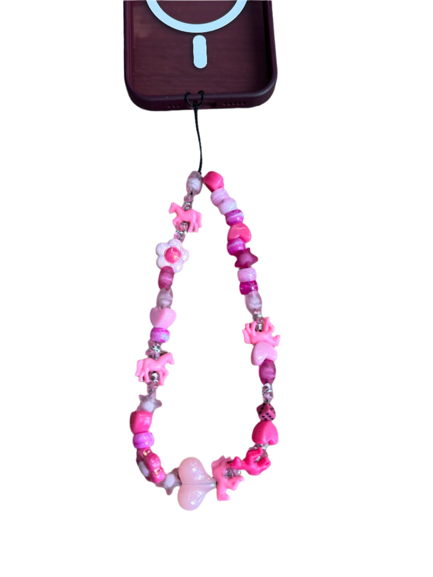 Pink phone charm