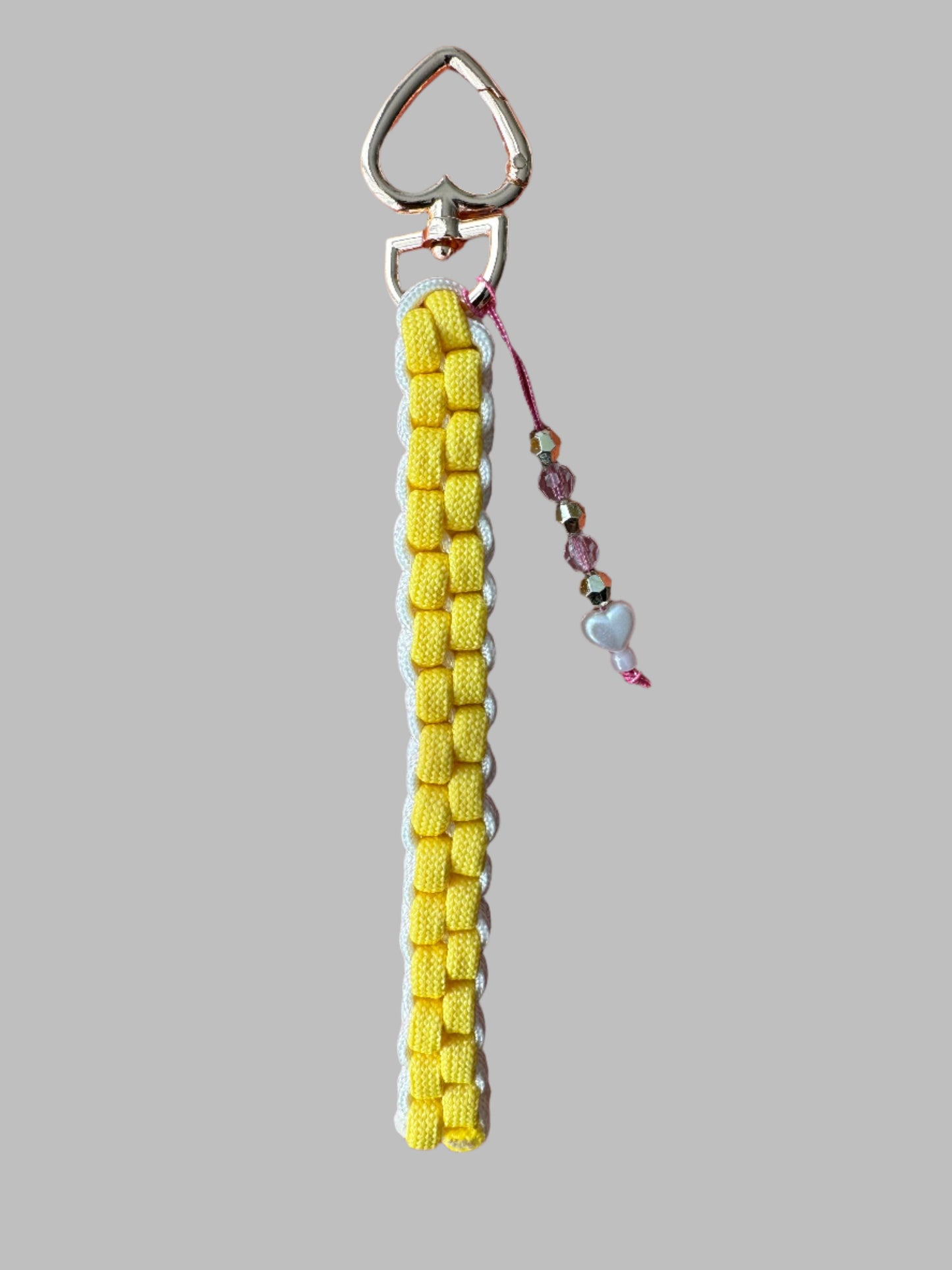 Yellow and white paracord with beads