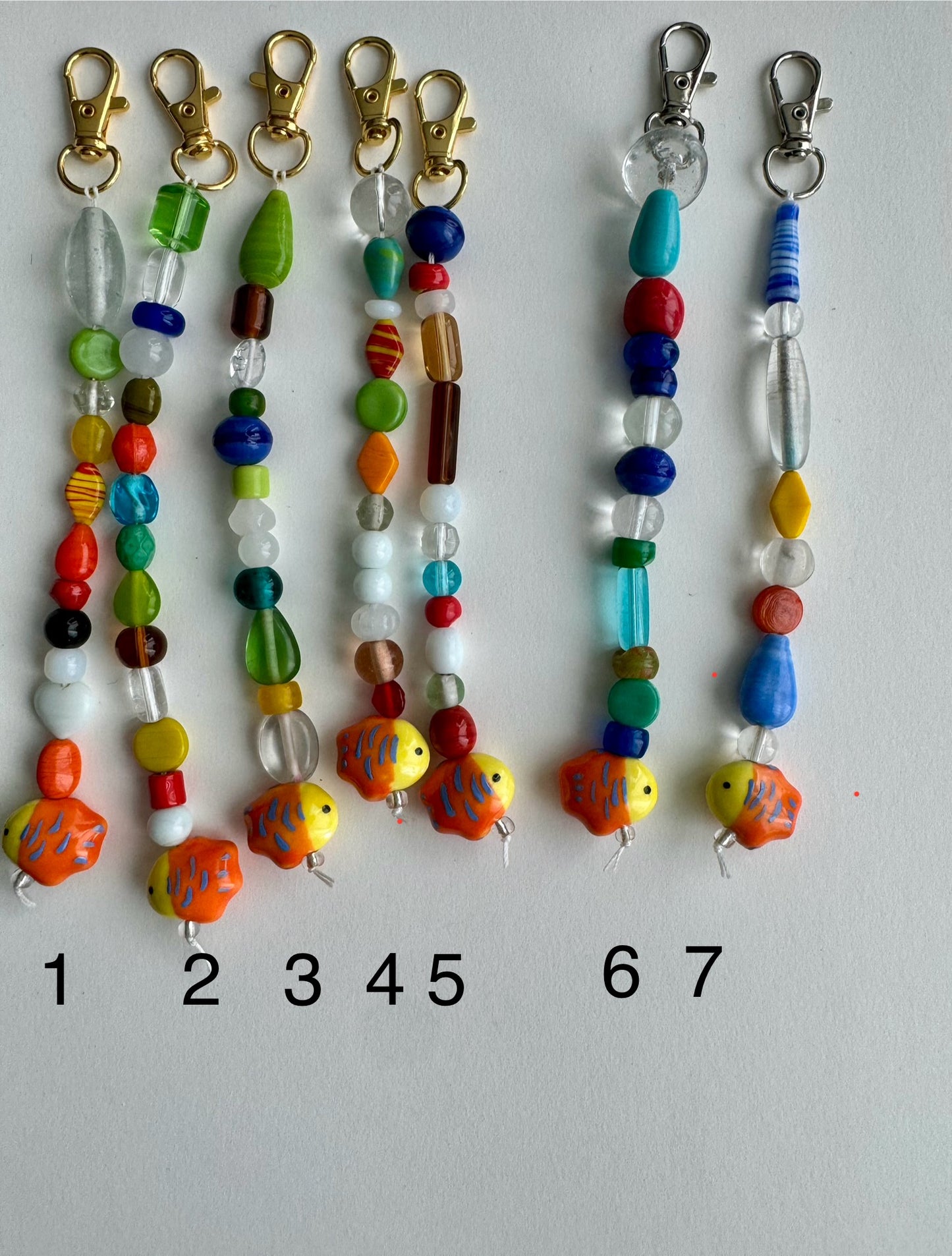 Ceramic Fish Glass Bag Charm