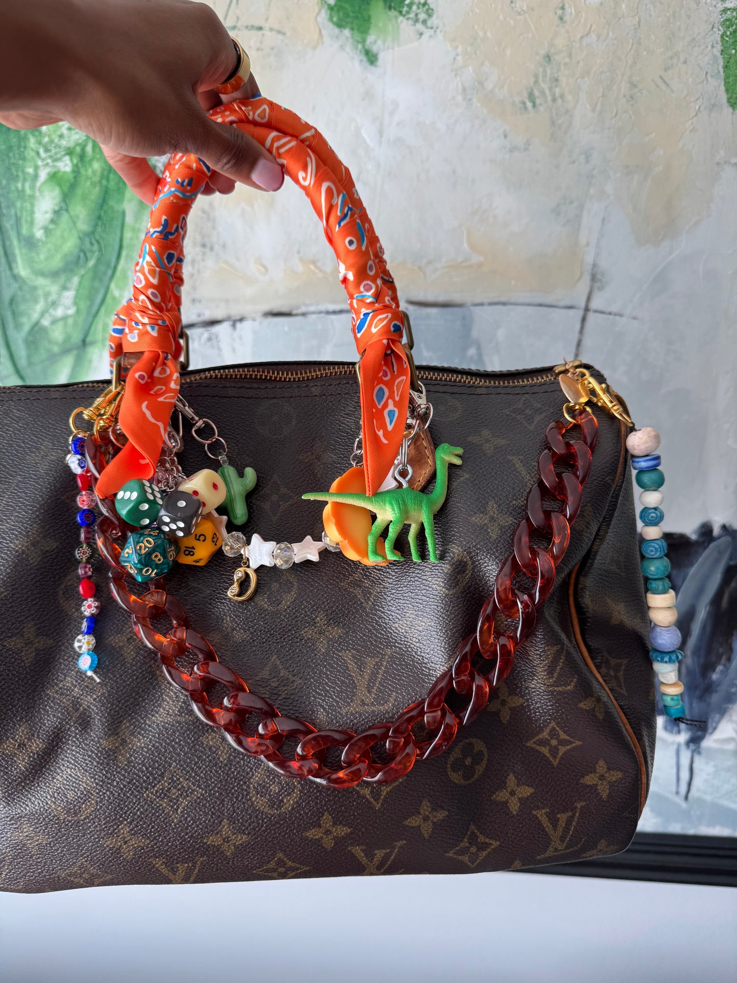 Customized Vintage Louis Vuitton Speedy 30 - Vibrant Charm Edition-Pre Order
