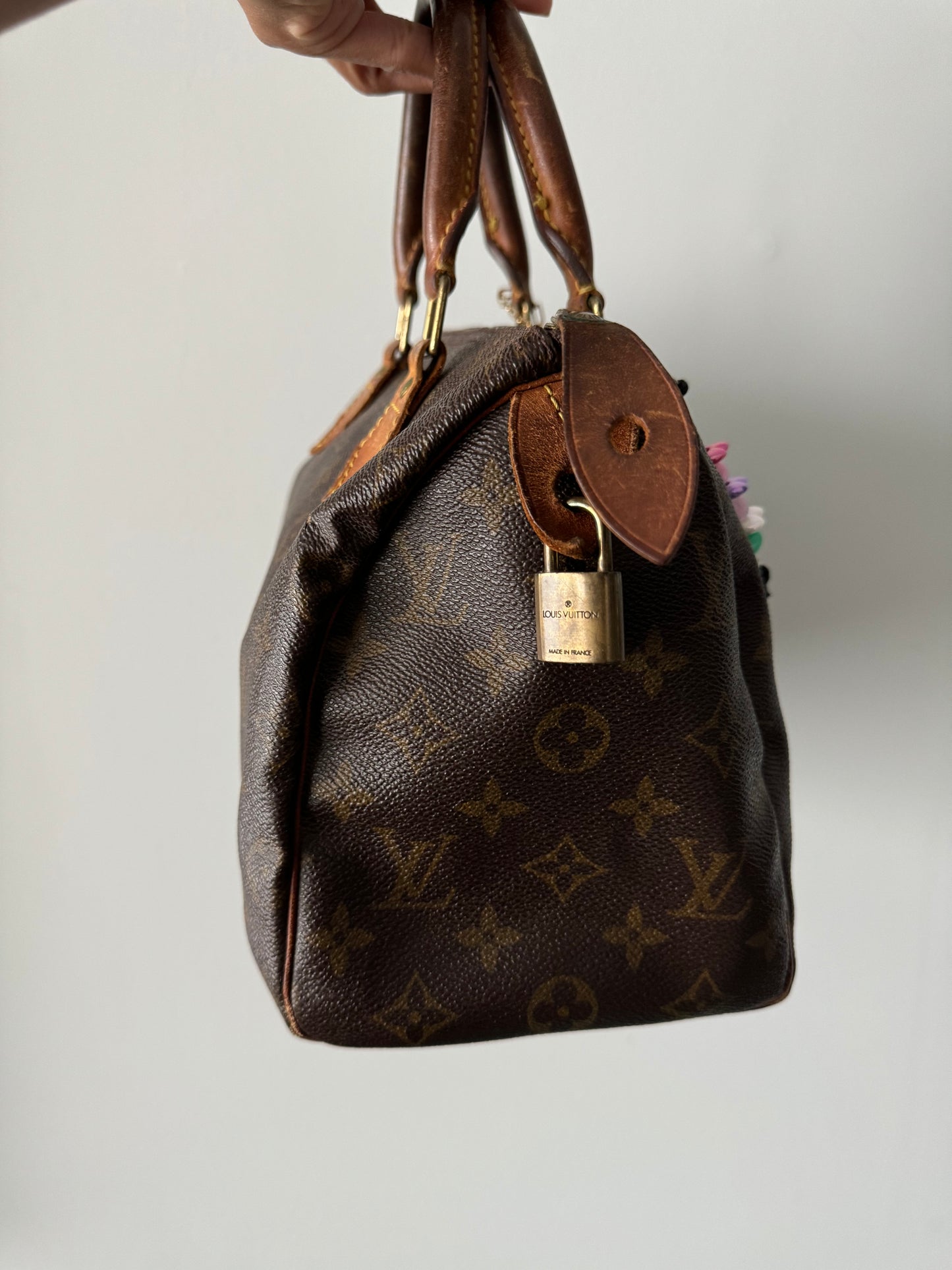 Customized Vintage Louis Vuitton Speedy 25 - Colorful Charm Edition