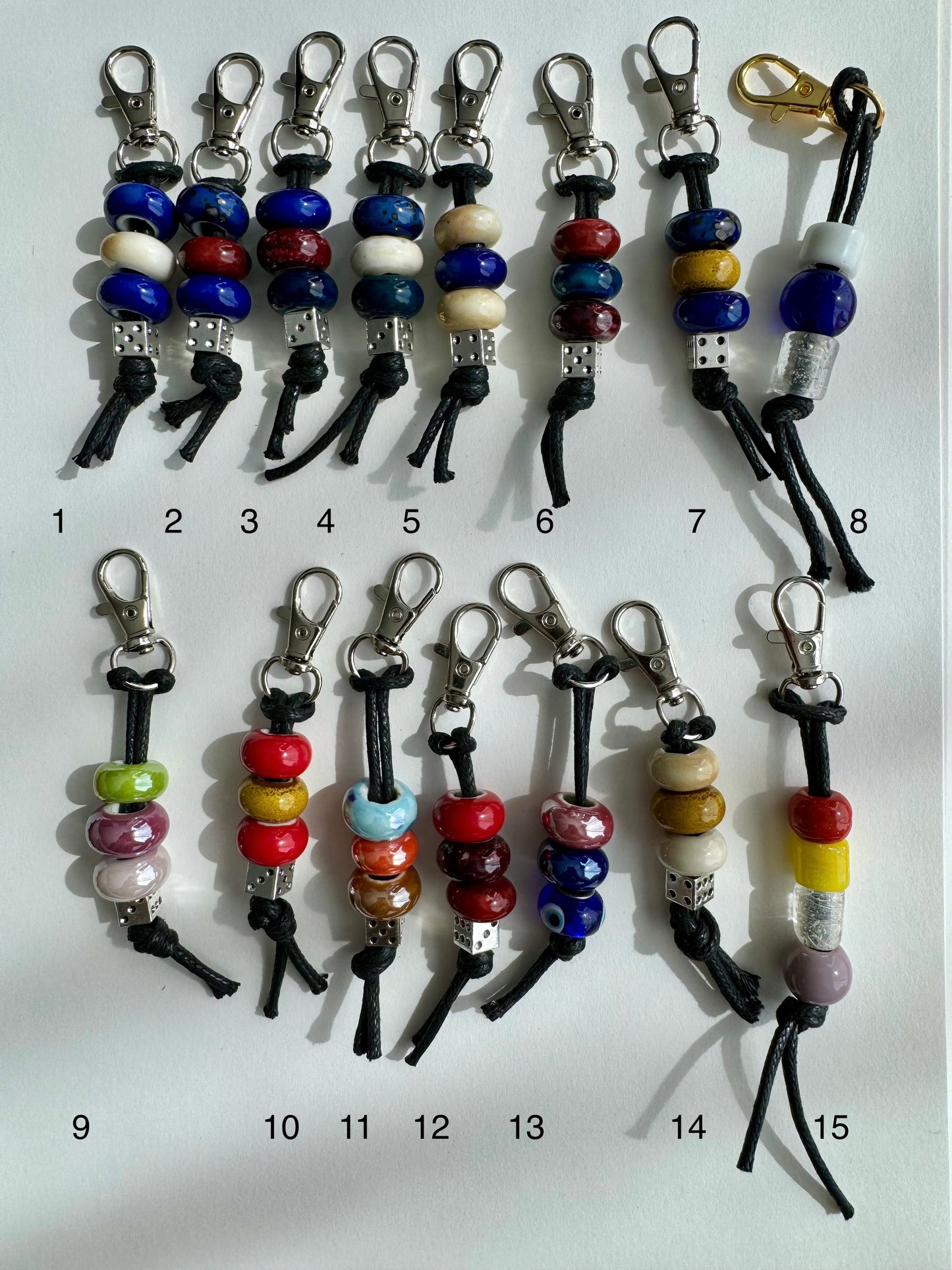 Ceramic Dice Bag Charm