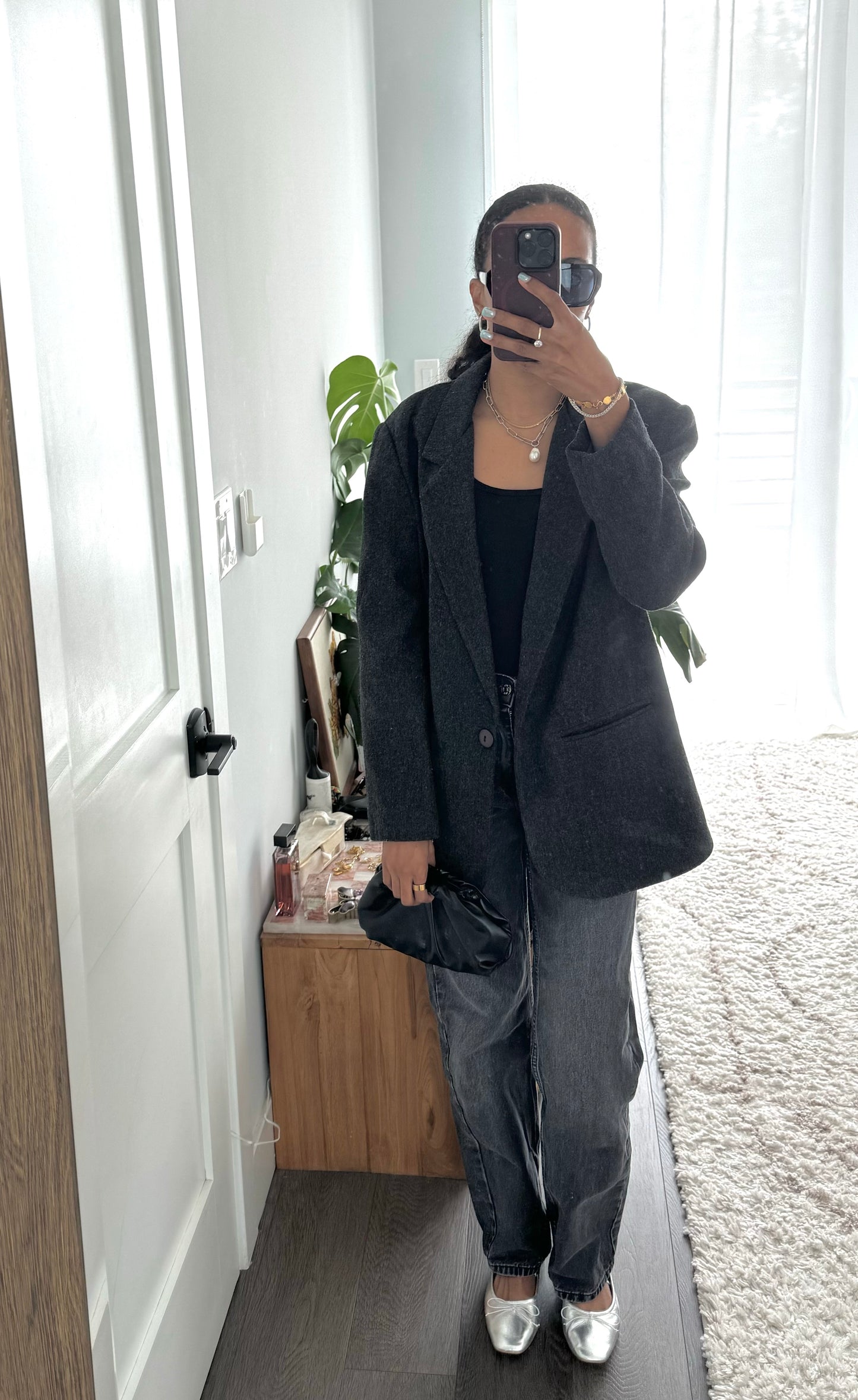 Vintage Gray Wool Blazer