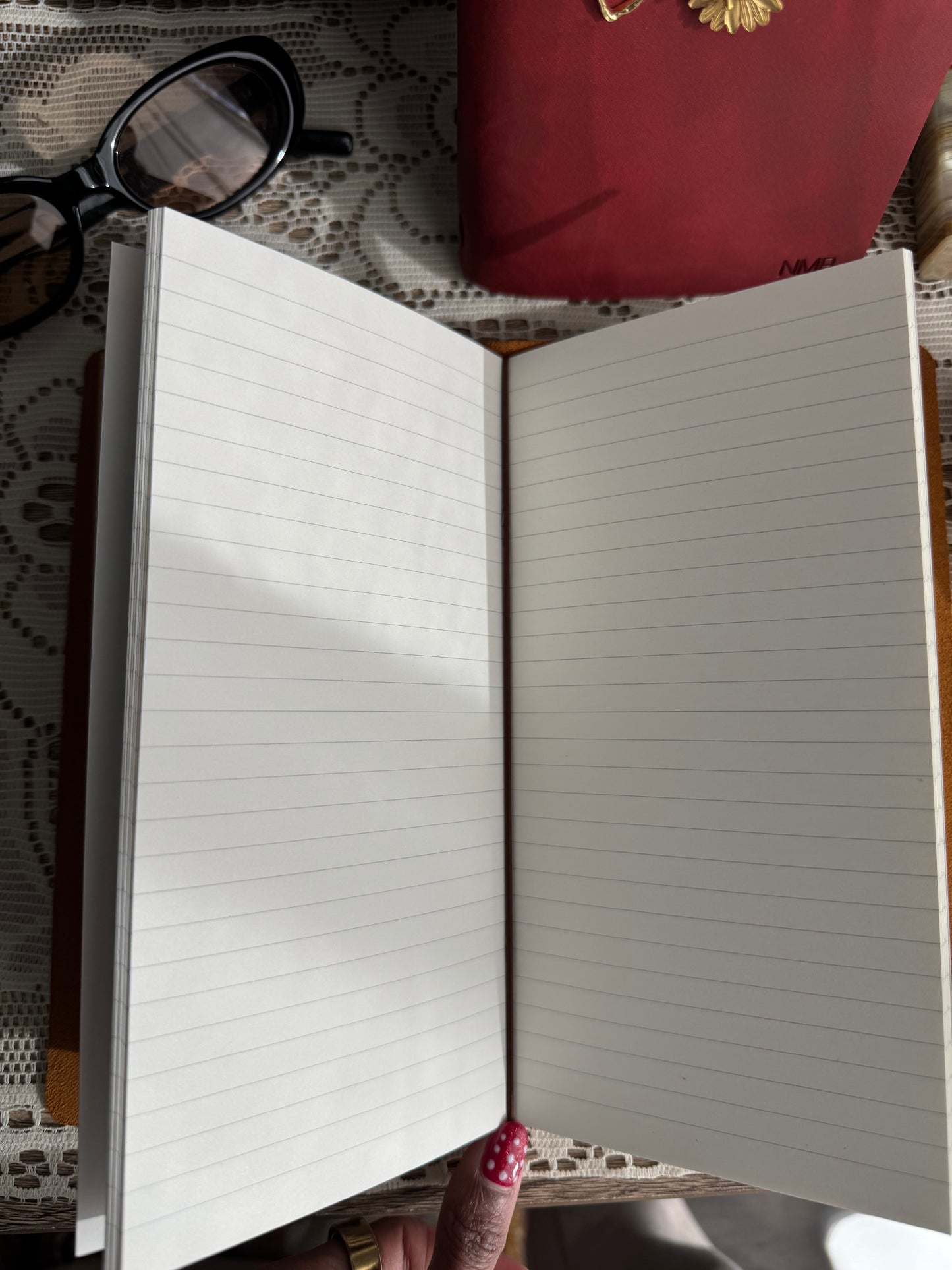 Handmade Custom Travelers Journal With Patches