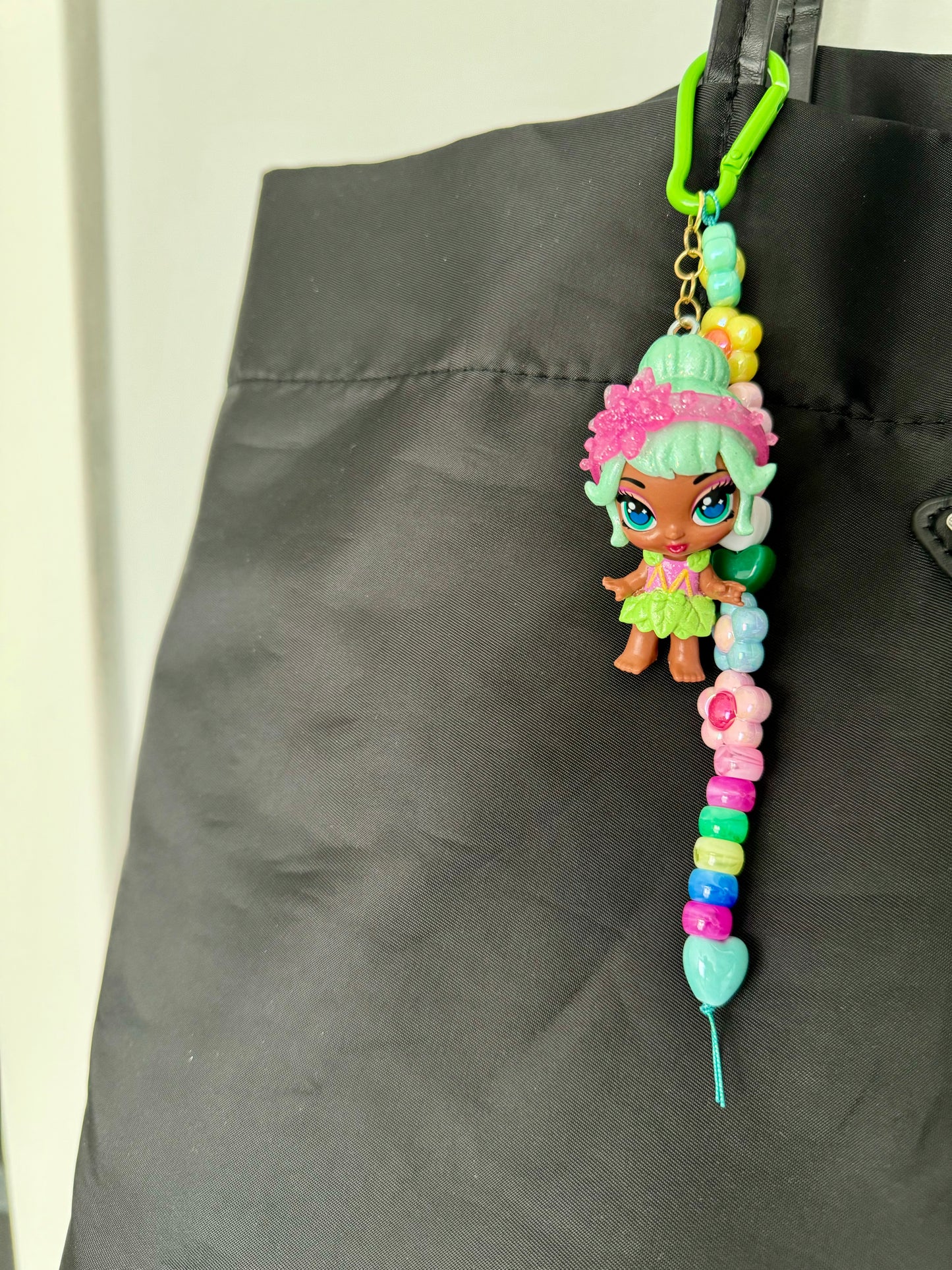 Black Doll character bag charm