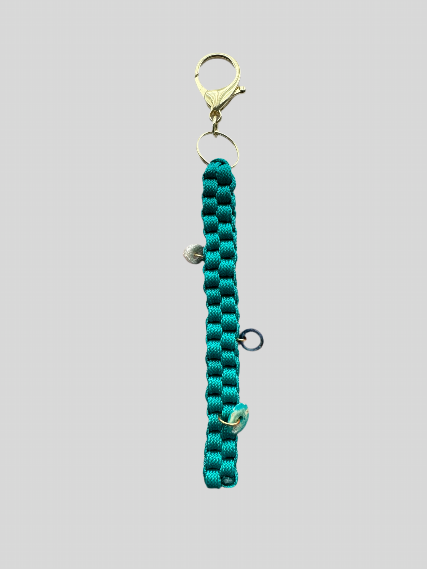 Teal Cord bag charm