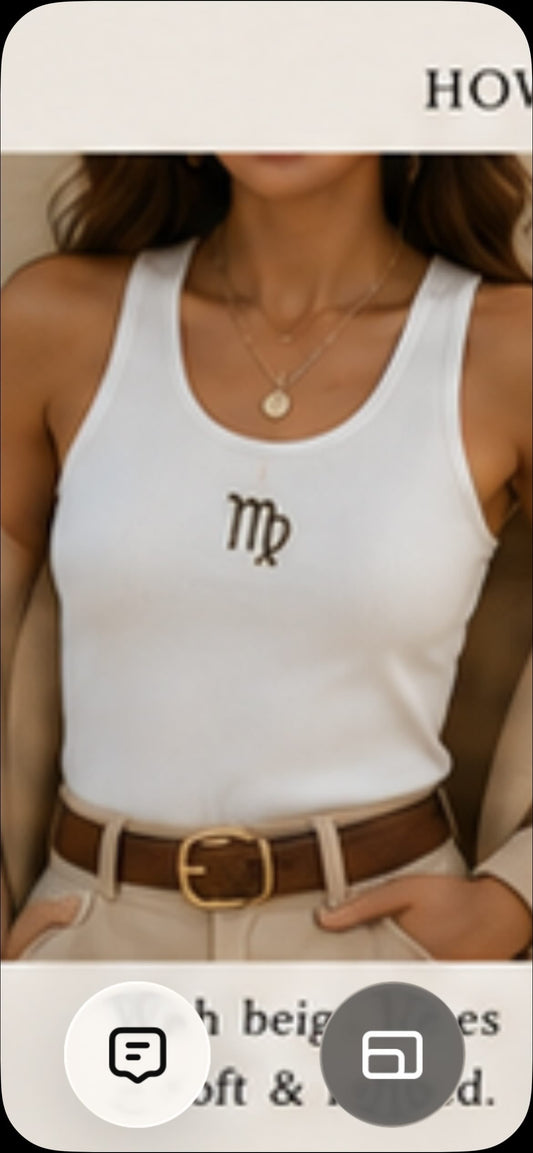Custom Virgo beaded Tank