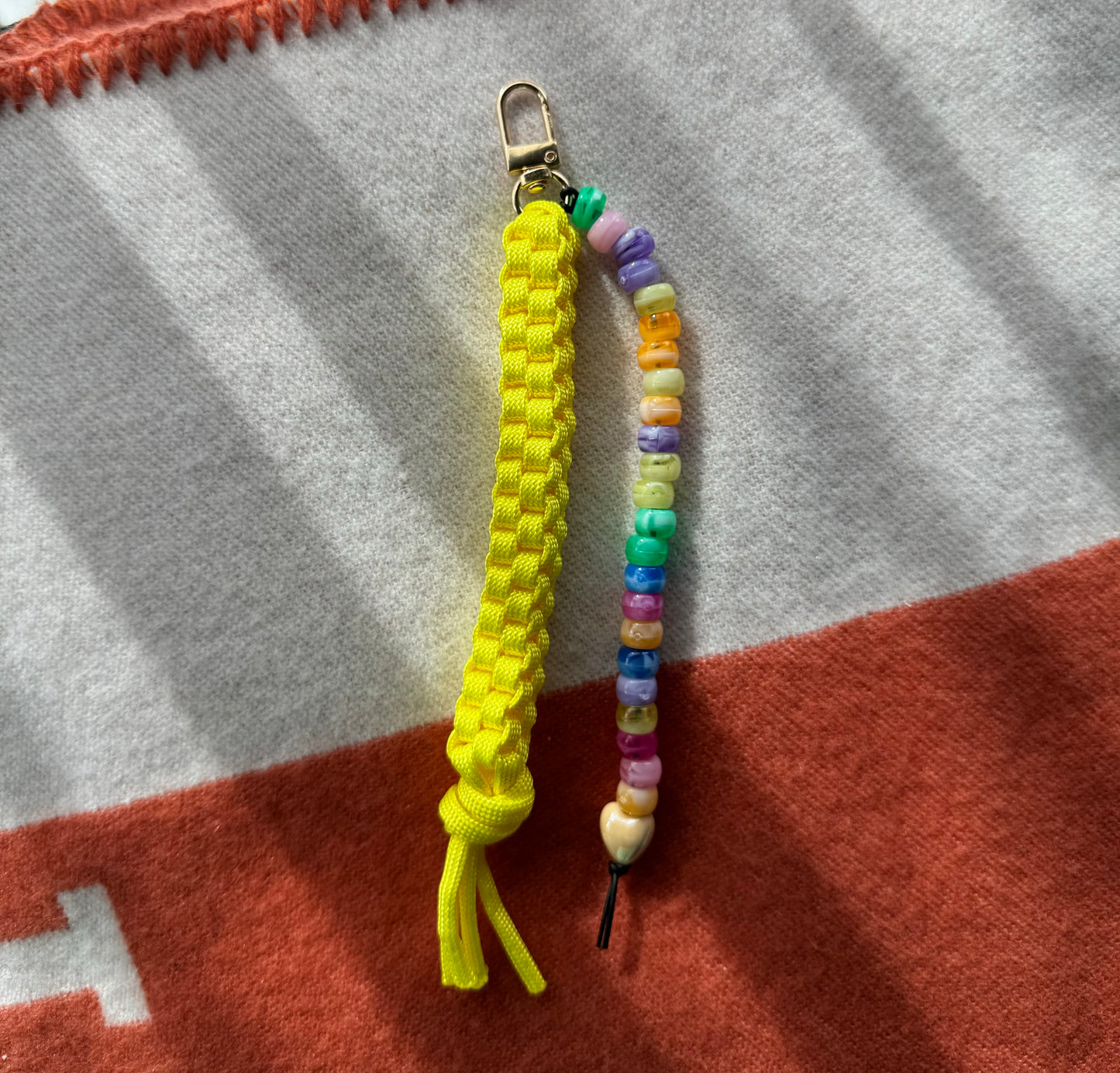 Yellow Cord bag charm