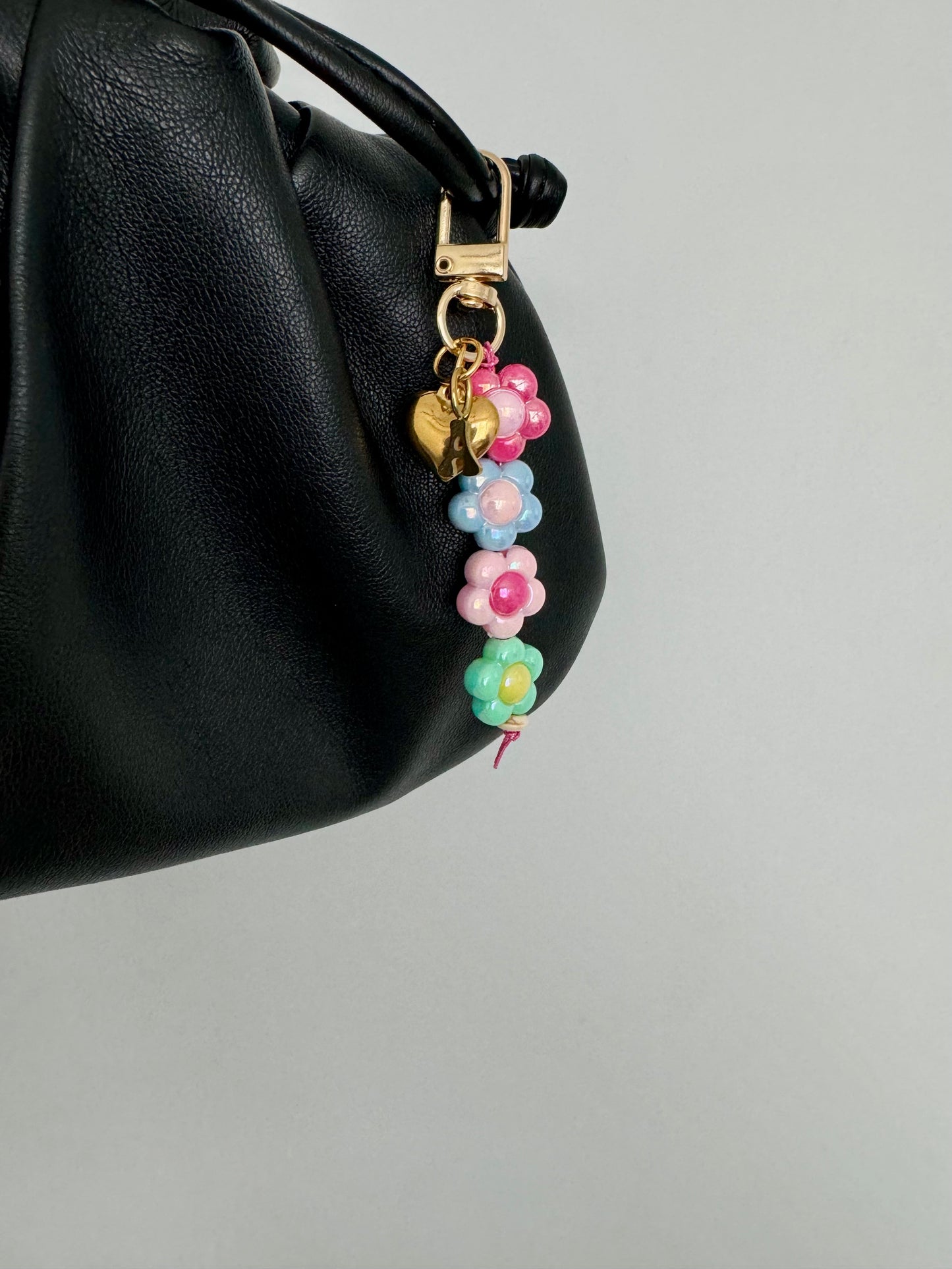 Personalized Flower Bag Charm