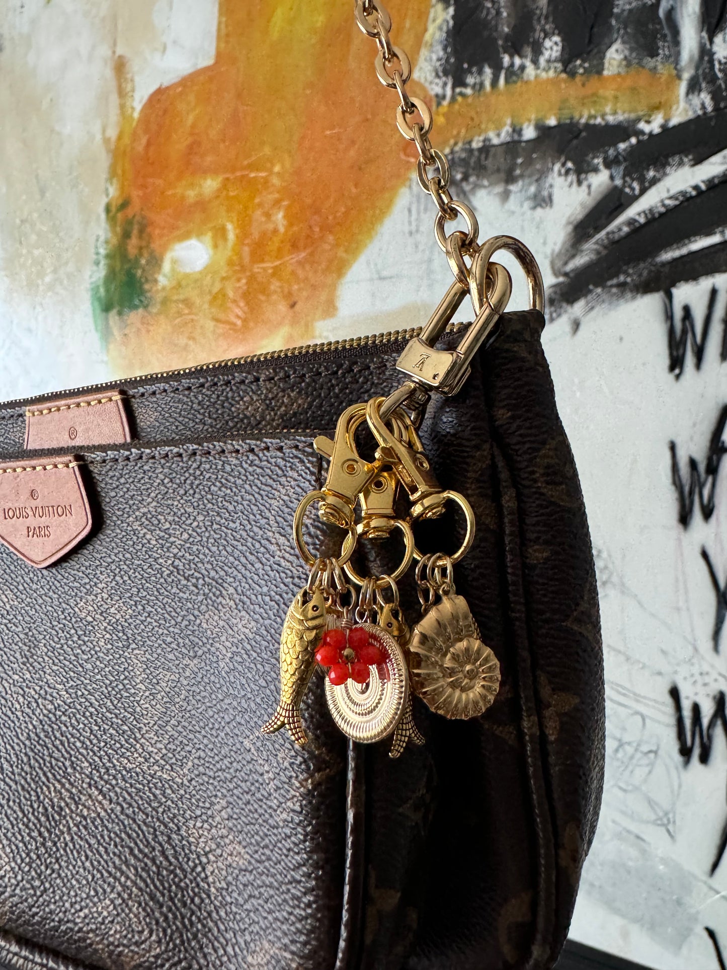 Gold Fish Pochette Charm