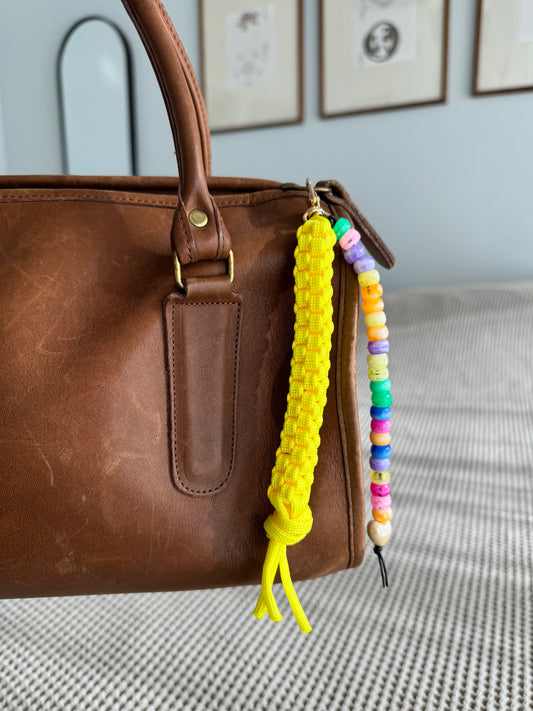 Yellow Cord bag charm