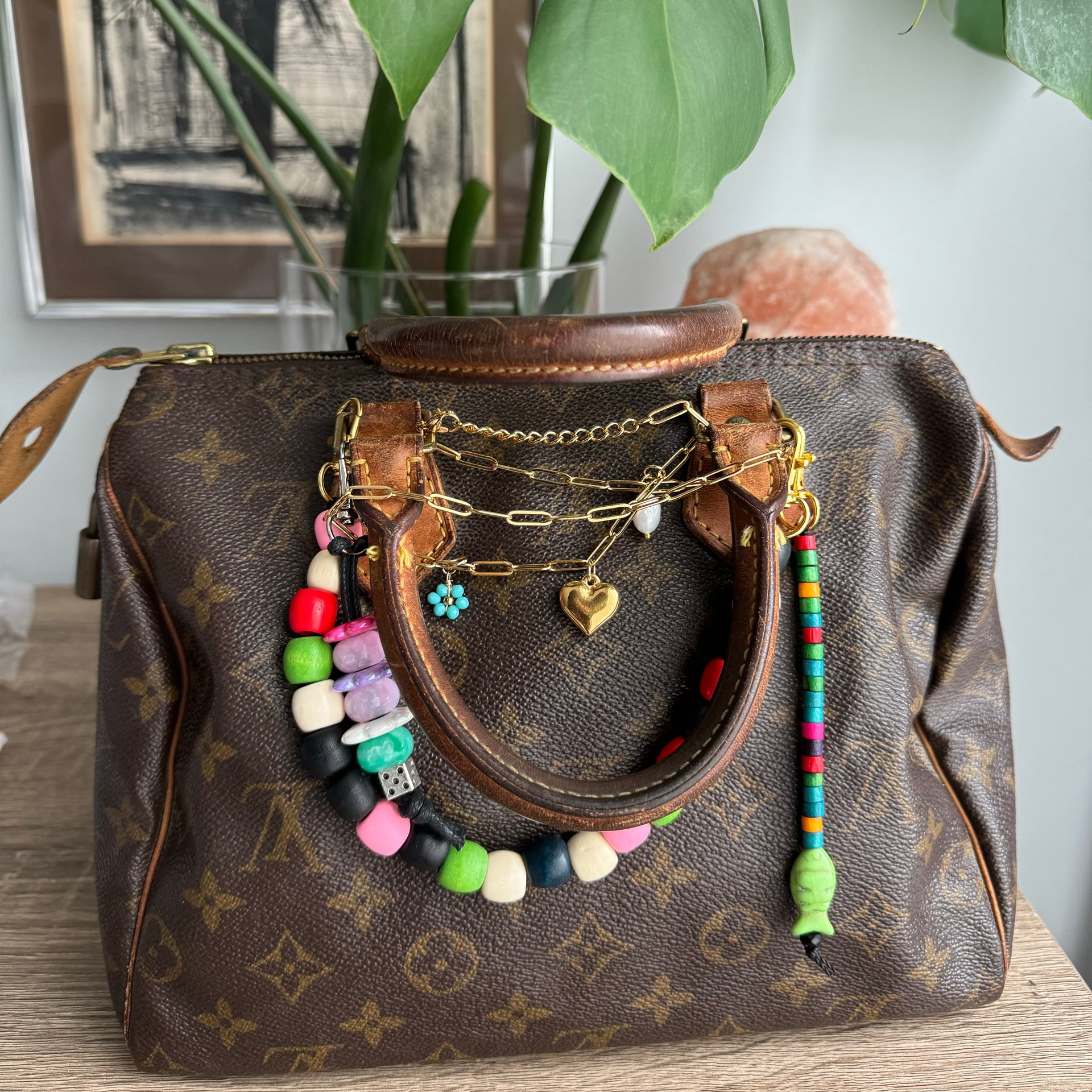 Customized Vintage Louis Vuitton Speedy 25 - Colorful Charm