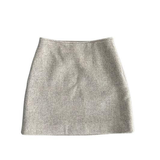 Light Gray Wool Skirt