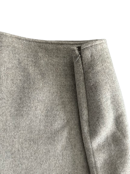 Light Gray Wool Skirt