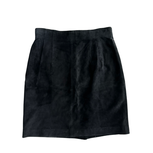 Vintage Black Suede Skirt