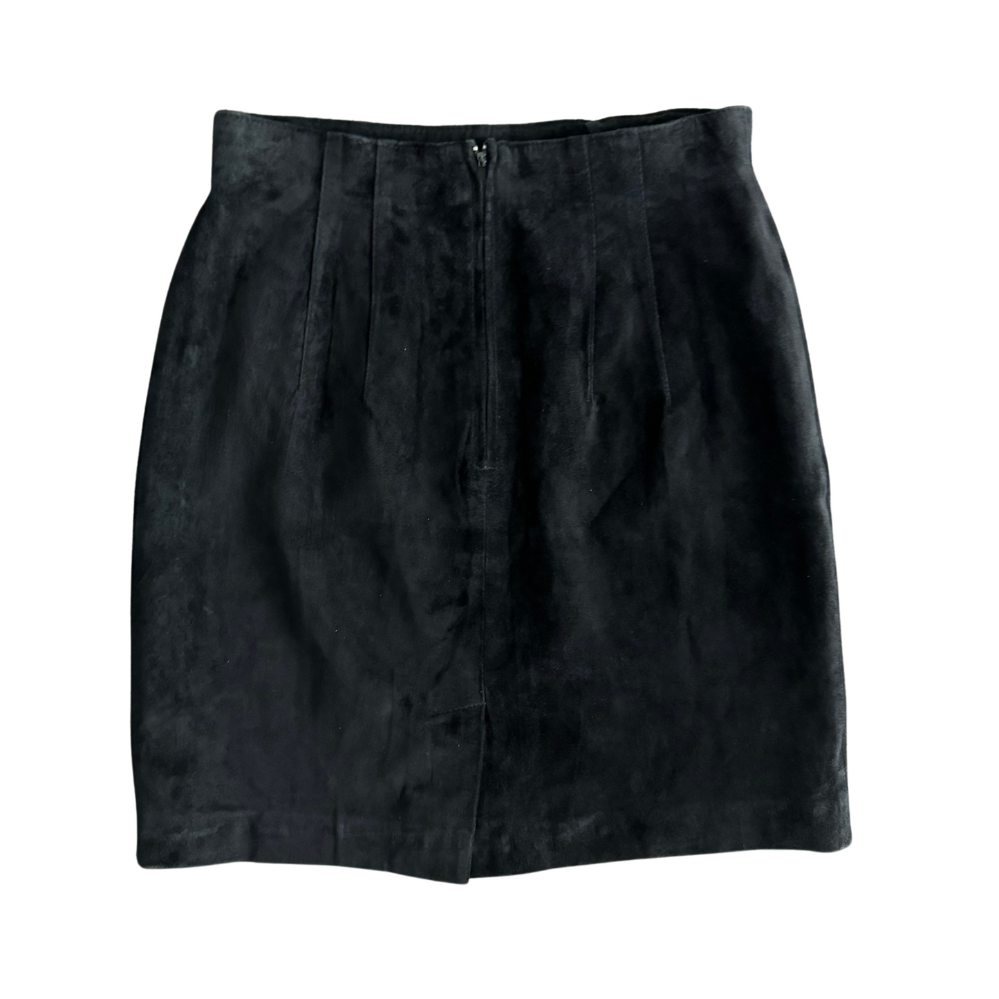 Vintage Black Suede Skirt