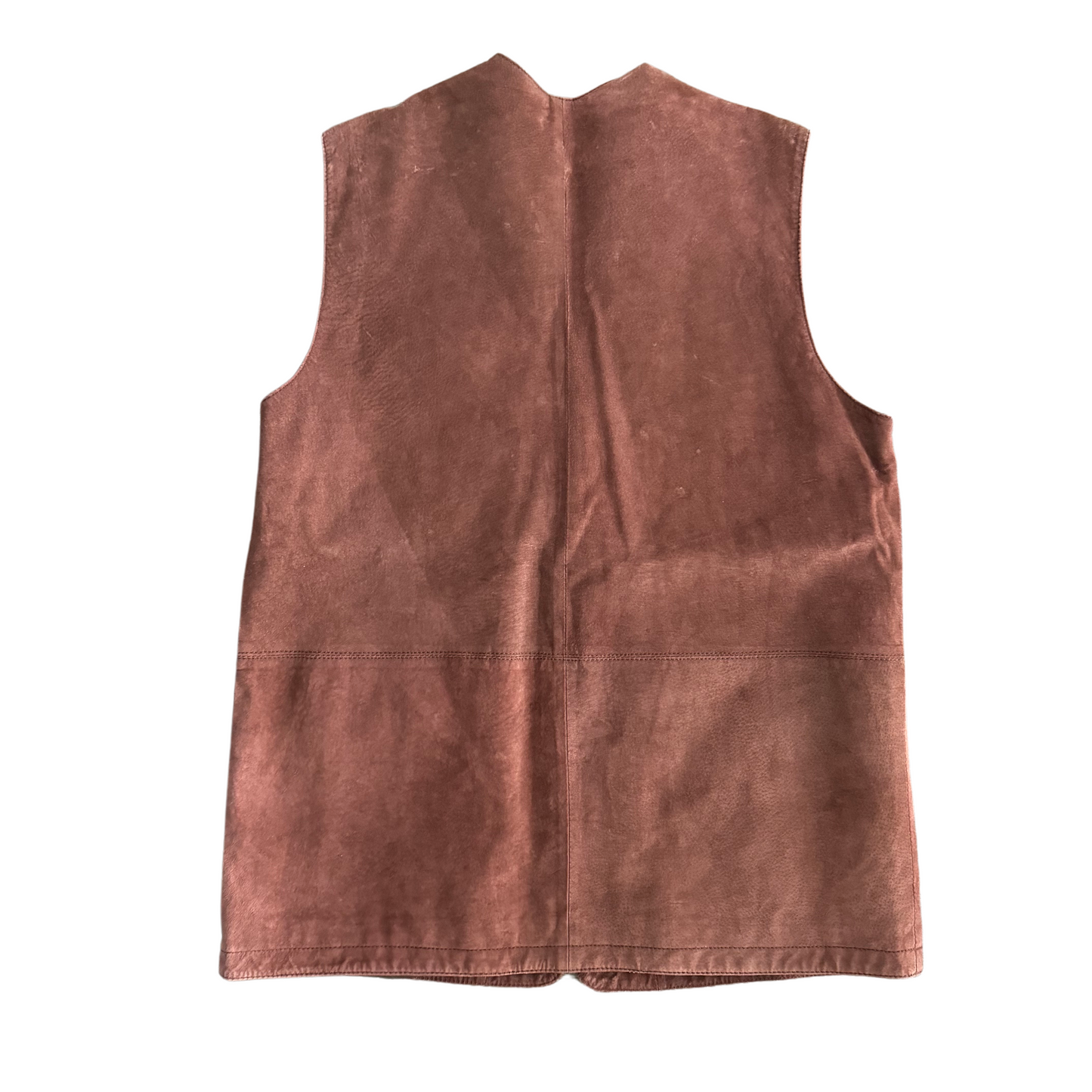 Vintage Brown Suede Vest Dress