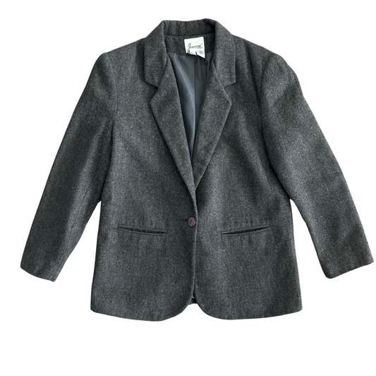 Vintage Gray Wool Blazer