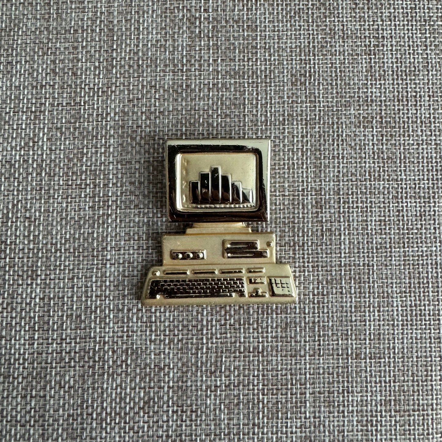 Vintage Gold Computer Brooch