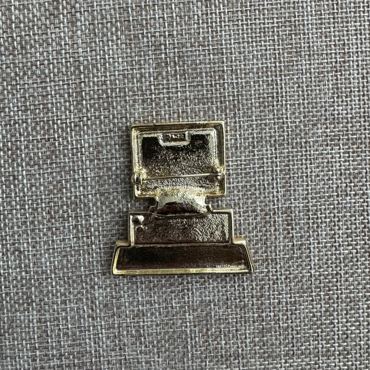 Vintage Gold Computer Brooch