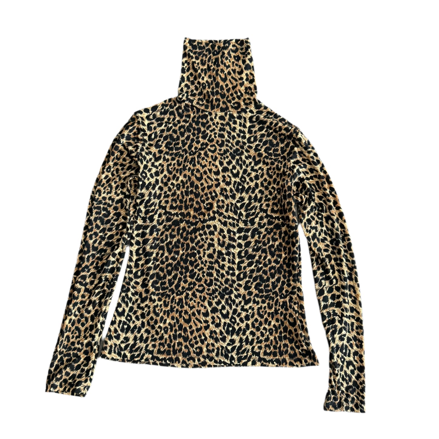 Stretchy Leopard Turtle Neck