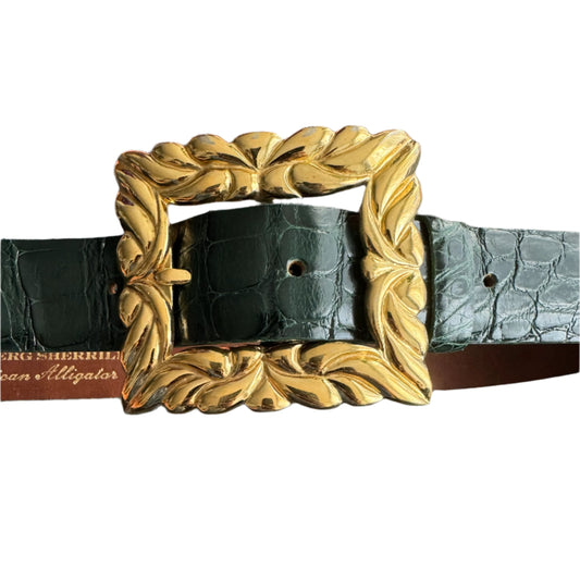 Kleinberg Sherrill Green Alligator Belt