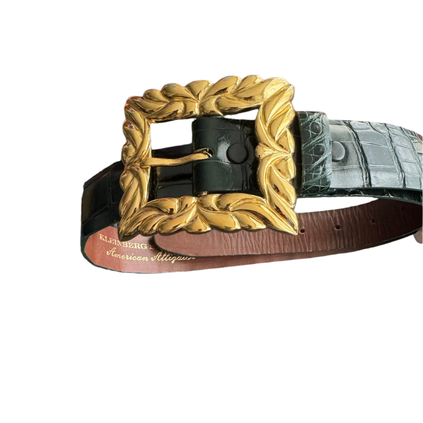 Kleinberg Sherrill Green Alligator Belt