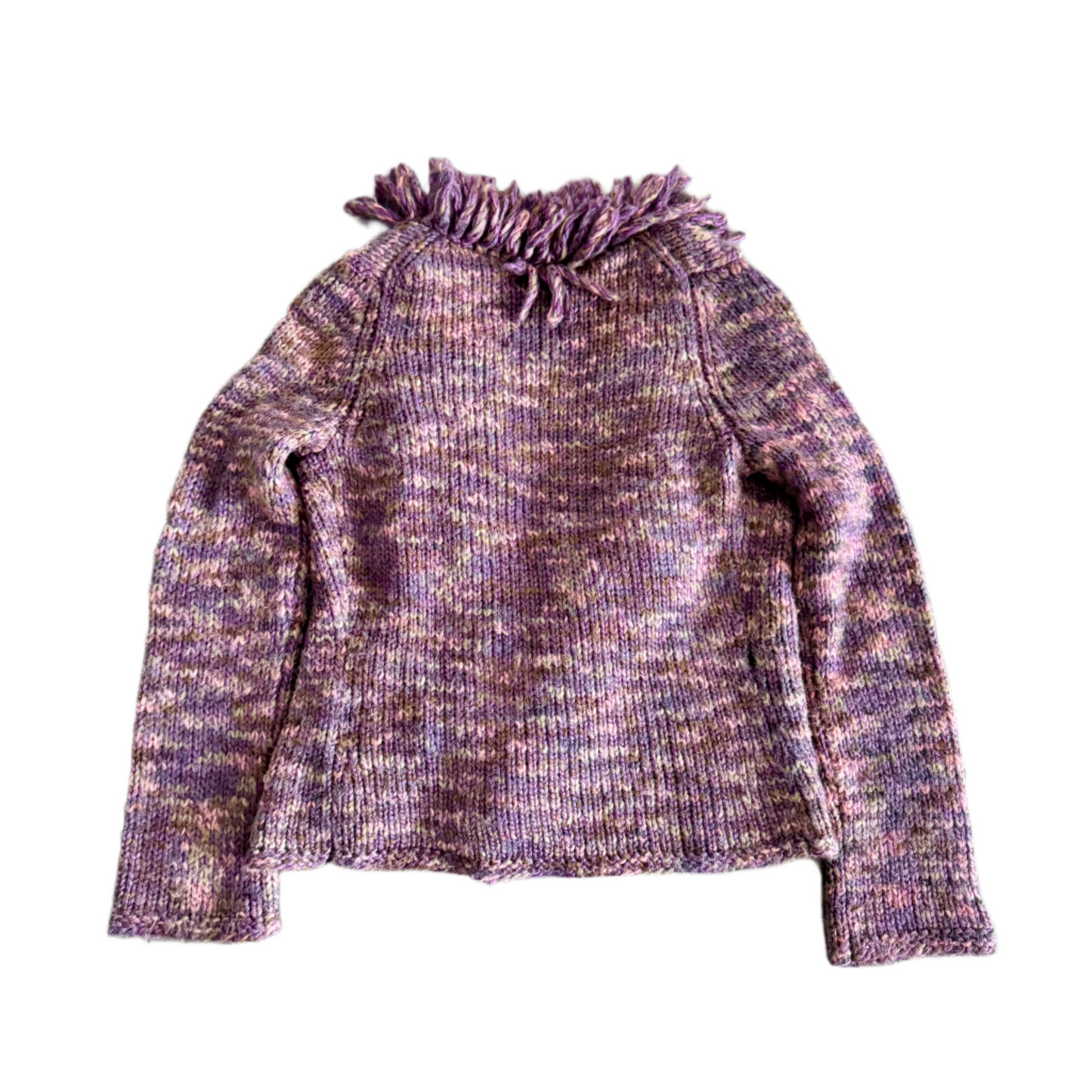 Y2K Purple Fringe Cardigan