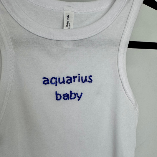Custom Beaded Zodiac Shirt – Hand-Embroidered with Your Sign & Bead Color